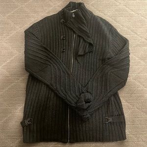 Modern zip up cardigan